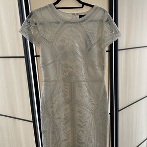 Lulus white sequin embroidered bodycon dress